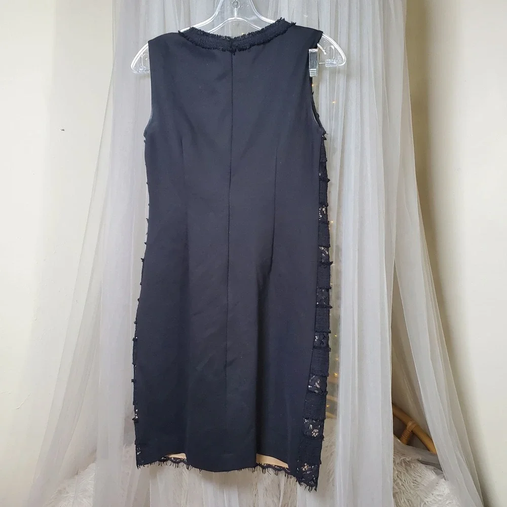 Talbots Black Lace Tiered Cocktail Dress Special Occasion Size 2P Whimsigoth